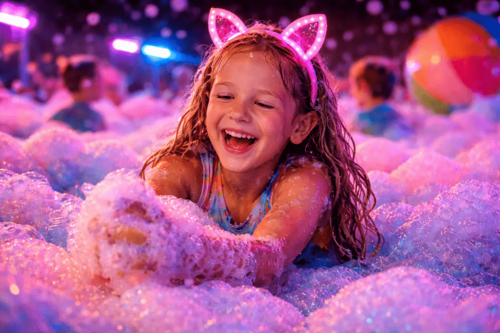 Princess Party Gender Reveal UV Foam Party in ATLANTA GA From ATL Foam Frenzy